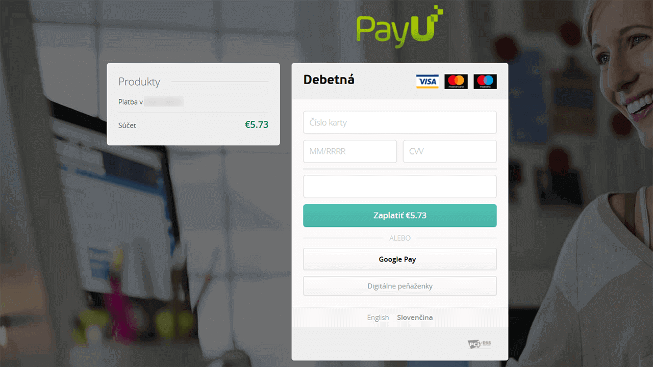 PayU platba kartou online