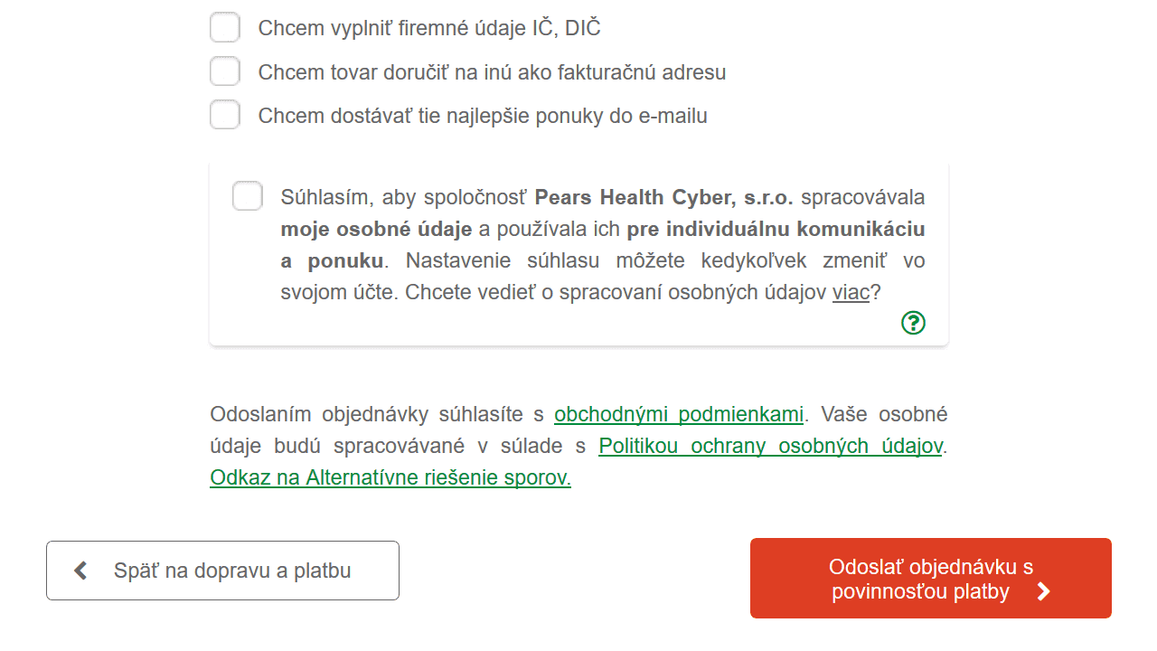 Registrácia do newslettera v e-shope MojaLekáreň